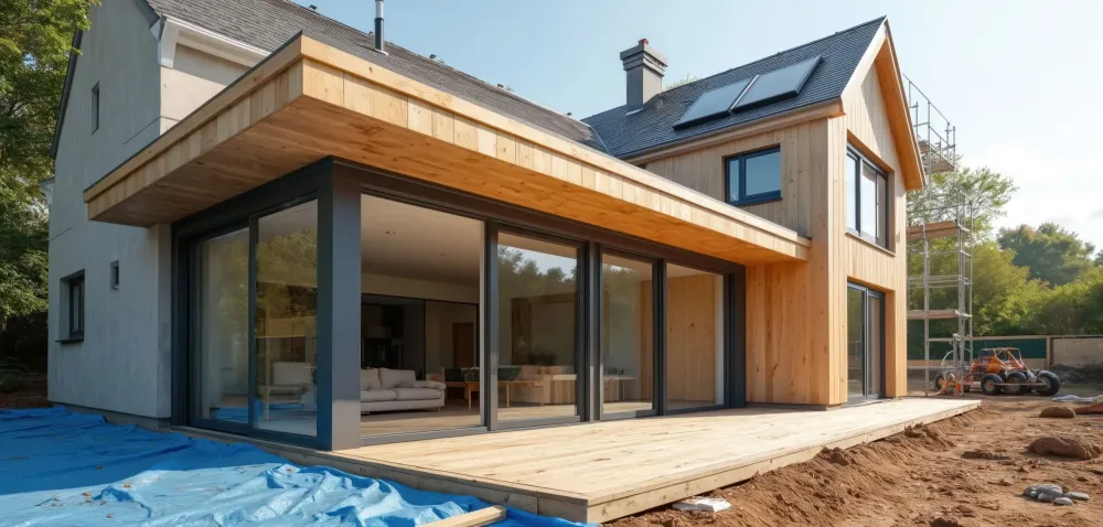 Chantier construction maison